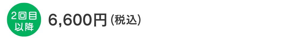 2回目以降料金6,600円